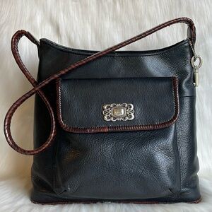 Fossil 🗝️ Vintage Genuine Leather Shoulder Bag